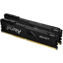 Модуль пам'яті Kingston Fury Beast Black DDR4, 2x32GB/3200 (KF432C16BBK2/64)