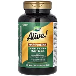 Мультивитамины Nature's Way Alive! Max3 Potency без железа 180 таблеток