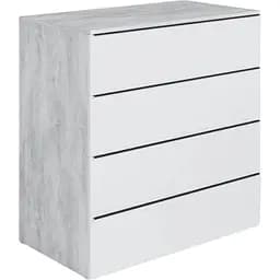 Комод Moreli TХ-4 на 4 ящика 1000х1014х544 мм Бетон/Белый (zg-x4-beton-white)
