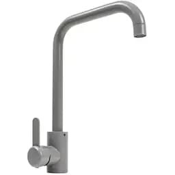 Смеситель кухонный Platinum KT 11 (3008B-FH) поворотный однорычажный из нержавеющей стали серый металлик