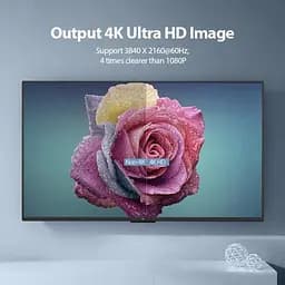 Тонкий кабель HDMI Vention Slim Portable HDMI 2.0 чорний кабель в обплетенні 1.5 м (AAIBG) - мініатюра 2