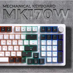 Клавіатура GamePro MK170W Hot-Swap Red Swich RGB USB UA White (MK170W) - мініатюра 12