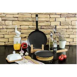 Млинниця Brizoll Optima-Black чавунна з ручкою 22х1.5 см (O2215-P1) - мініатюра 2
