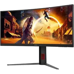 Монітор TFT 34" AOC CU34G4Z, WQHD, Fast VA, вигн., 240Гц, 2хHDMI, DP, USB-hub, HAS, чорно-червоний (CU34G4Z)
