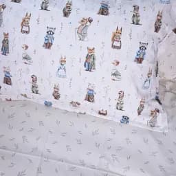 Простирадло на гумці MirSon Poplin Line Kids 03 Animals 60х120 см бежеве (2200009713354) - мініатюра 2