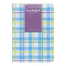 Блокнот A6 "Wonderful" 6701-1 твердий перепліт, 2 закладки та 2 гумки для ручок 80 аркушів 10х14,5 см Блакитний