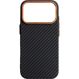 Чехол ArmorStandart LikeCarbon2 SE MagCase для Apple iPhone 17 Pro Max Black Orange (ARM89162) [156303]