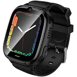 Дитячий смарт годинник Hoco Y106, 4G, GPS, Wi-Fi, HD камера, 1.83" HD-дисплей, дзвінки, відеодзвінки, голосові повідомлення, Black, Box