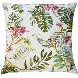 Наволочка декоративна Прованс Villa 45х45 см біла із зеленим (28872)