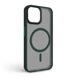 Чехол для Apple iPhone 15, Uniq MagCase, зеленый, противоударный, панель-накладка с MagSafe, ударопрочный TPU+PC, с магнитом MagSafe, поддержка полноценной беспроводной зарядки, ArmorStandart (ARM75320) - мініатюра 2