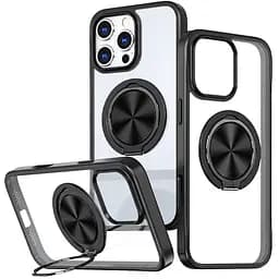 Чохол Epik TPU+PC Metal Ring with MagSafe для Apple iPhone 16 Pro Max 6.9 Чорний