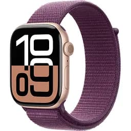 Смарт-годинник Apple Watch Series 10 GPS 46mm Rose Gold Aluminum Case with Plum Sport Loop (MWWV3) [114983]
