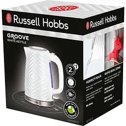 Електрочайник Russell Hobbs Groove White 1.7 л білий (26381-70) - мініатюра 2