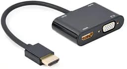 Переходник Cablexpert HDMI на HDMI/VGA A-HDMIM-HDMIFVGAF-01 (A-HDMIM-HDMIFVGAF-01)
