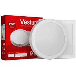 Квадратный светодиодный накладной светильник Vestum 12W 6000K 220V 1-VS-5406
