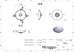 Умивальник Miraggio MARS (69125595) Miramarble, Глянцевий, Накладний, Білий - мініатюра 2