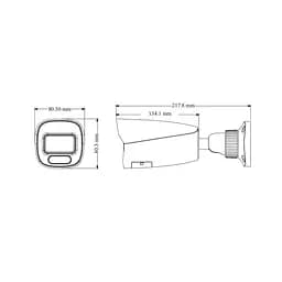 IP-відеокамера 6Mp TVT TD-9462S4-C (D/PE/AW3) Black f=2.8mm, ІЧ+LED-підсвічування, з мікрофоном (77-00404) - мініатюра 2