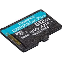 Карта пам'яті Kingston 512GB microSDXC сlass 10 UHS-I U3 V30 A2 Canvas Go Plus G4 (SDCG4/512GBSP) - мініатюра 2