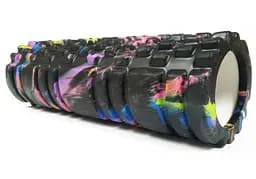 Масажний ролер EasyFit Grid Roller Multi 30 см чорний (EF-20161-BK)