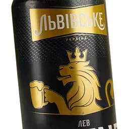 Пиво Львівське Лев темне 4.7% 0.48 л з/б - мініатюра 5