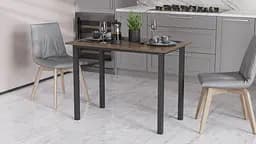 Стіл універсальний Knap Ferrum-decor 750x1400x700 Чорний метал ДСП Дуб Сонома Трюфель 16 мм (FRD-106382)