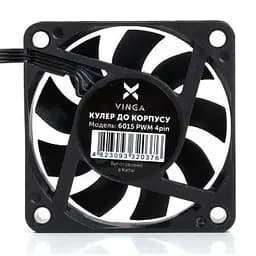 Кулер до корпусу Vinga (6015 PWM 4pin ОЕМ) - мініатюра 3