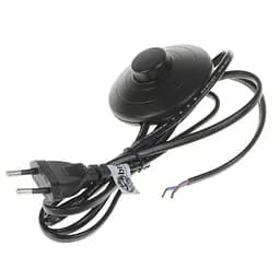 Шнур с круглым выключателем Brille P-2S black 1.8 m