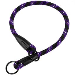 ик-зашморг для собак Barksi Active світловідбивний 46х0.9 см чорно-фіолетовий