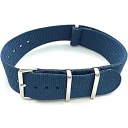 Ремешок для часов NewLife нейлоновый винтажный сверхмощный военный 22 мм темно-синий 