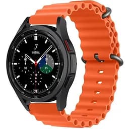 Ремінець для Samsung Galaxy Watch 4 Classic 46mm - помаранчевий ширина кріплення 20мм силікон Watchbands Hump (W22-1WB87751991)
