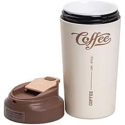 Термочашка Coffee 480 мл з керамічною колбою, коричневий Yiwu HP-14-14BR - мініатюра 5