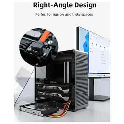 Кабель для передачі даних SATA III 0.5m 90° corner Cabletime (CA915903) - мініатюра 5