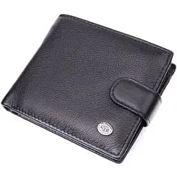 Горизонтальне чоловіче портмоне з натуральної шкіри ST Leather 22487 чорний