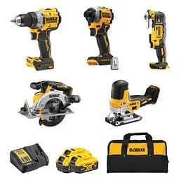Набір з п’яти інструментів акумуляторних DeWalt (DCK502P3)