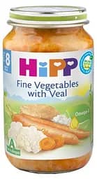 Пюре HiPP Яловичина в овочах з рисом, 220 г