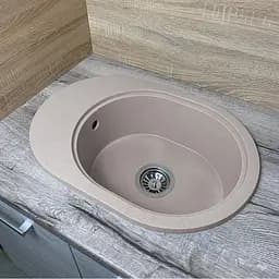 Кухонна мийка Adamant OVALE avena 610x420x180 мм, з крилом 61 см - мініатюра 3