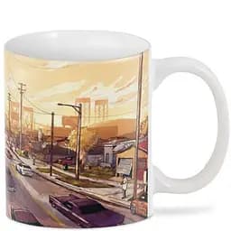 Кухоль GeekLand GTA ГТА вид на вулицю GT.02.32 330 мл білий