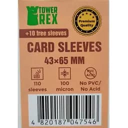 Аксессуар Tower Rex Протекторы для карт TowerRex 43 х 65 мм 100 мкм, Mini Chimera, 110 шт. PREMIUM (6249)