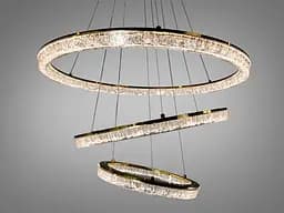 Підвісна LED люстра Diasha 1712/800+600+400G з трьома кільцями, золото, 125 W, освітлення 10-25 м2 - мініатюра 3