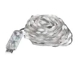 Вулична світлодіодна гірлянда Sun Lamp стрічка 200 LED RGB великі краплі 20 м білий 8 режимів - мініатюра 5