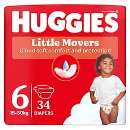 Підгузки Huggies Littie Movers розмір 6 15-30 кг 34 шт.