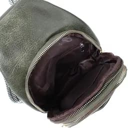 Зручна жіноча сумка з однією лямкою через плече з екошкіри Vintage 22756 зелена - мініатюра 7