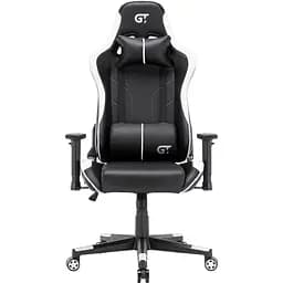 Геймерское кресло GT Racer черное с белым (X-2528 Black/White)