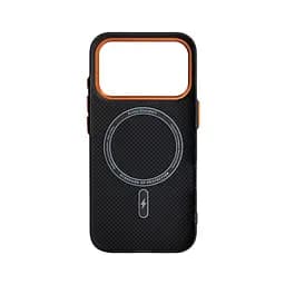 Карбоновый чехол для Apple iPhone 17 Pro, LikeCarbon2 SE MagCase, черный, тонкий защитный чехол-панель из поликарбоната с магнитами N52, MagSafe, противоударный, совместимый с беспроводной зарядкой, приподнятые края для защиты камеры, ArmorStandart (ARM89164) - мініатюра 2