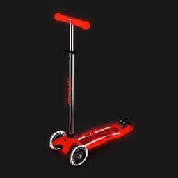 Самокат дитячий Micro Maxi Deluxe Glow LED Plus 3-колісний червона аура (MMD379) - мініатюра 8
