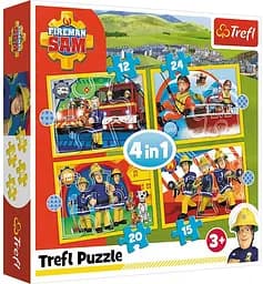 Набор Пазлы - (4в1) - "Пожарный Сэм и его команда" / "Пожарный Сэм"