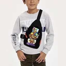 Сумка через плече дитяча Черепашки-ніндзя 29х17 см сумка слінг для хлопчика (02277)