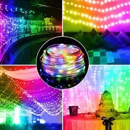 Розумна смарт гірлянда Niki Light smart роса rgb керування через смартфон пульт 20 метрів 200 лед - мініатюра 9