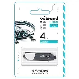 Флеш-накопичувач Wibrand USB 2.0 Aligator 4Gb Сірий - мініатюра 2