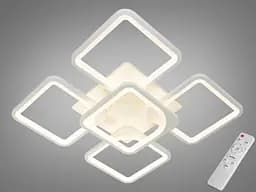 Світильник стельовий LED Diasha 8060/4+1WH 115W, білий, 57 см, сучасний стиль